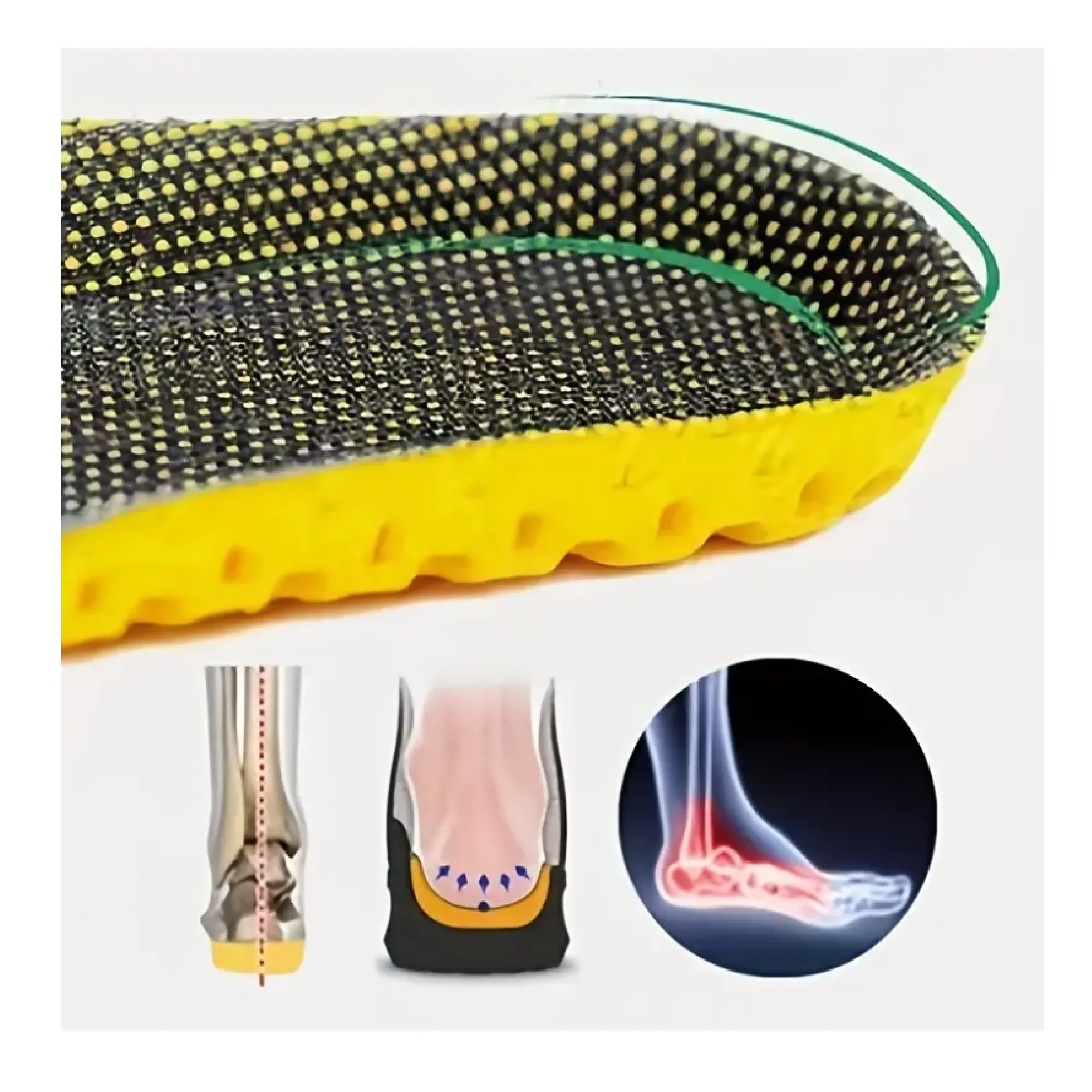 3 Pairs of Breathable Insoles for Sports Shoes - Keep Your Feet Cool and Comfortable!