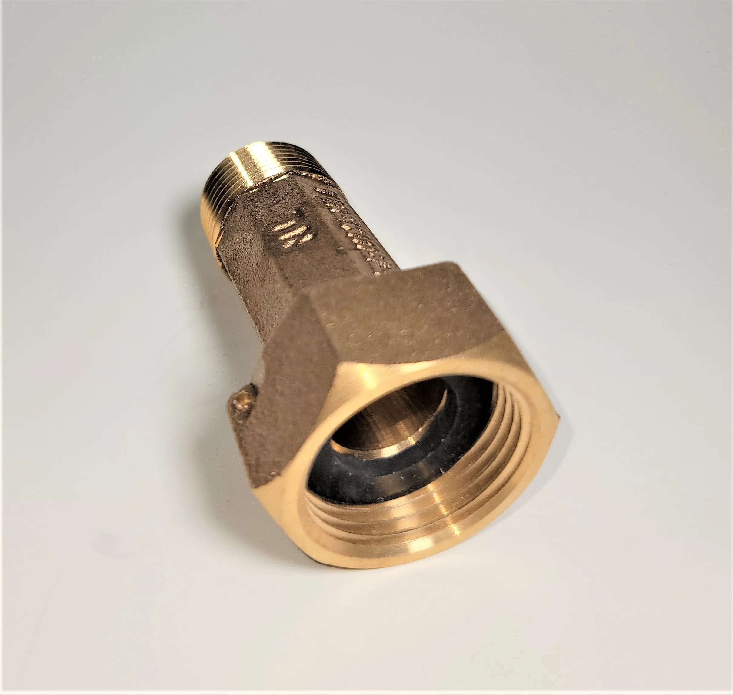 3/4" Water Meter Coupling, LEAD-FREE brass, 3/4" Fem swivel nut x 3/4" male NPT