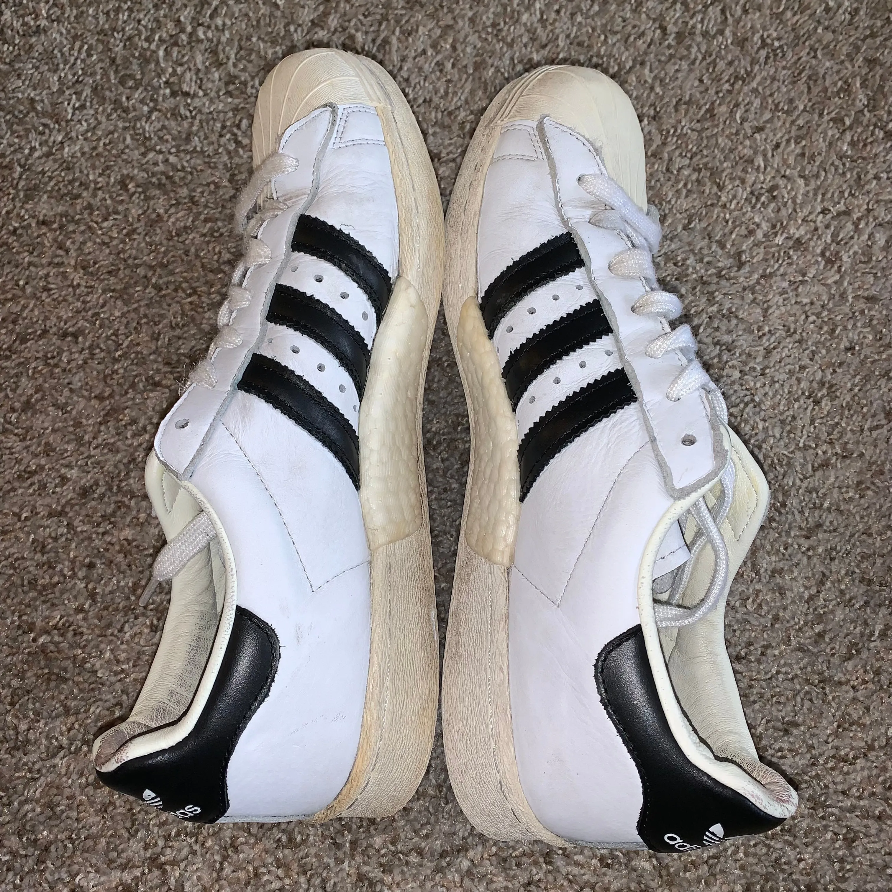 Adidas Shell Top Classic Sneakers Shoes size 10 white / black