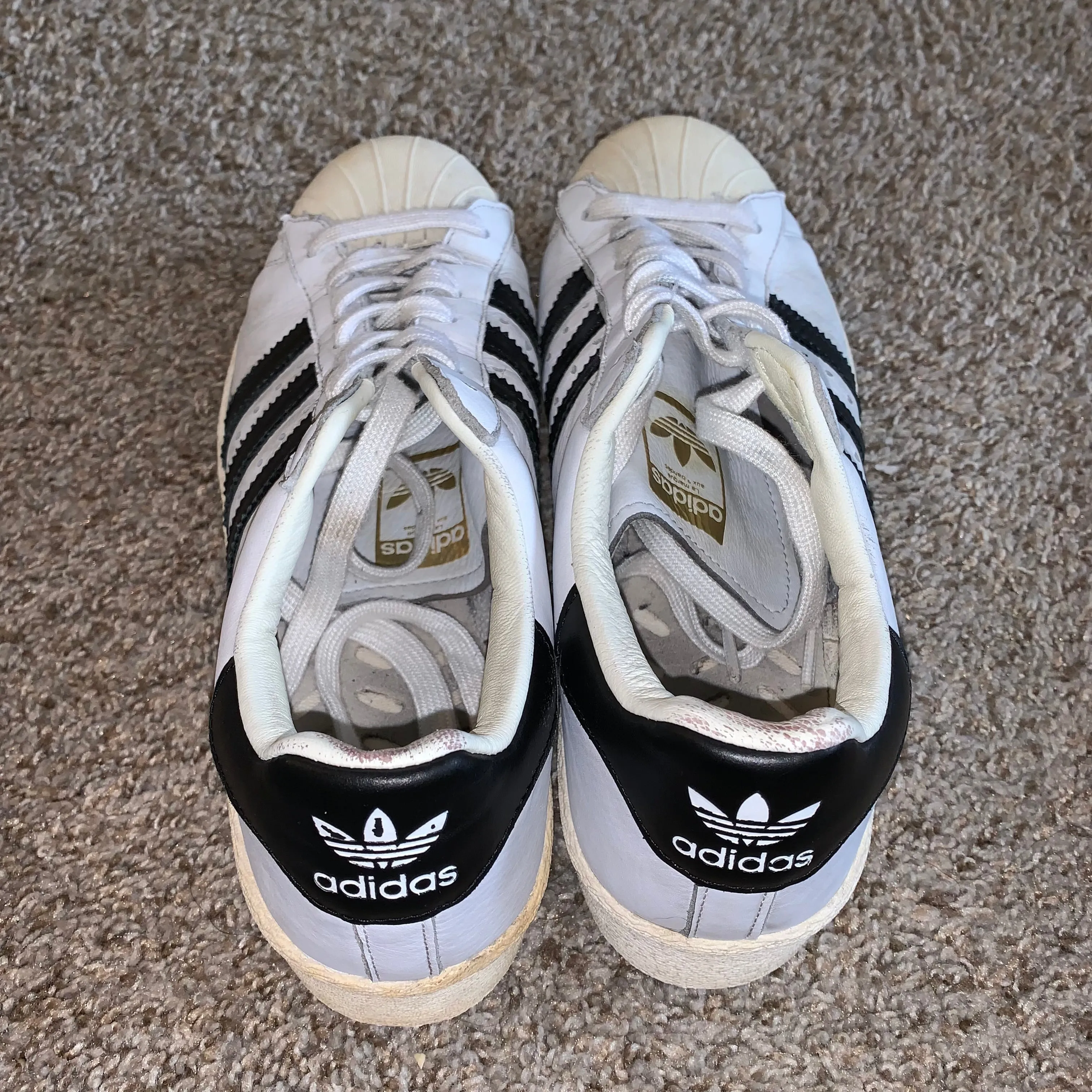 Adidas Shell Top Classic Sneakers Shoes size 10 white / black