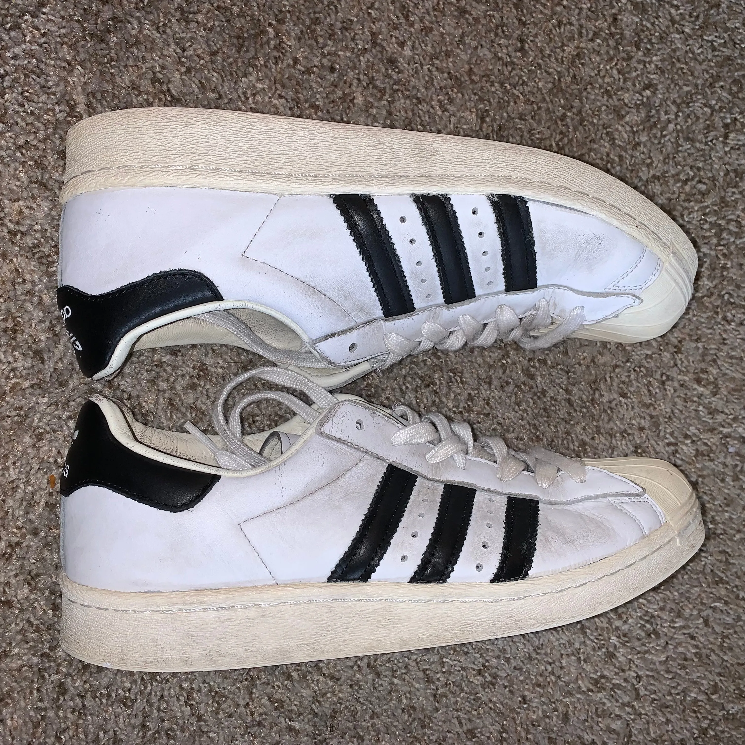 Adidas Shell Top Classic Sneakers Shoes size 10 white / black