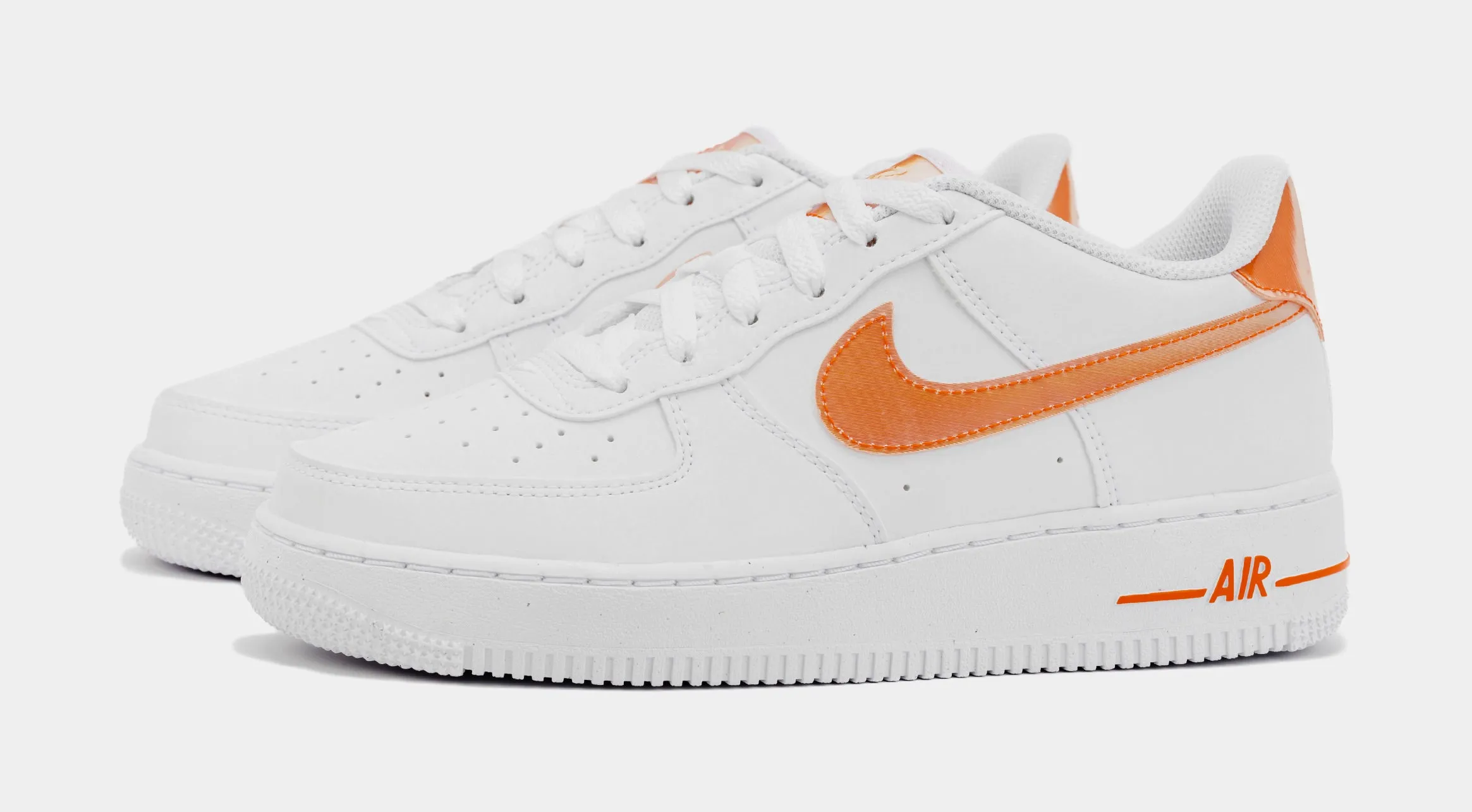 Air Force 1 Next Nature Grade School Lifestyle Shoes (White/Orange)