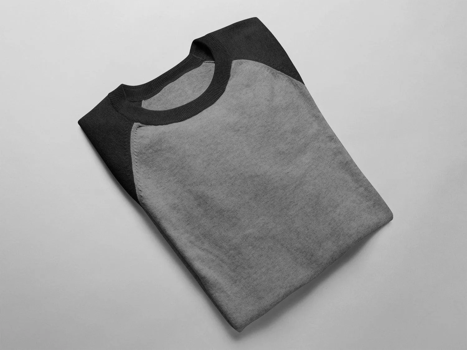 Black & Charcoal Grey Raglan Sleeve T-shirt for Women - Soft, Comfy, Stylish