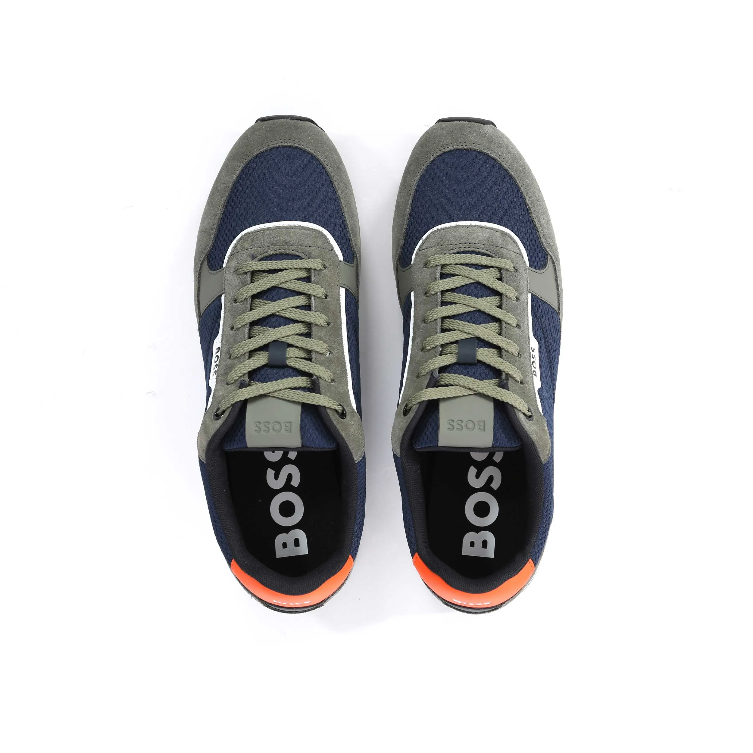 BOSS Kai Runn mesd Trainer in Navy & Grey