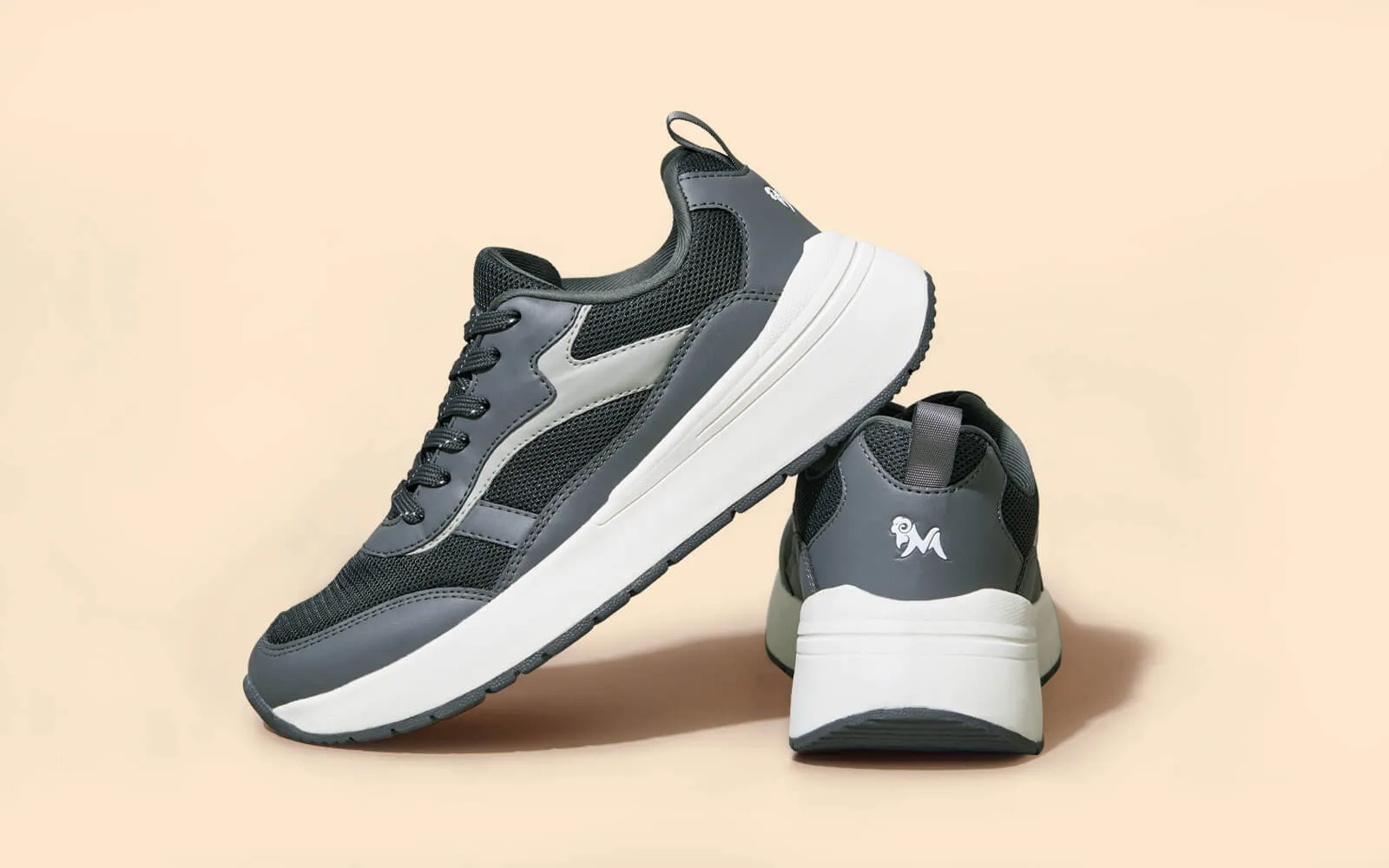 Cosmo Comfort Sneakers : Grey-Black