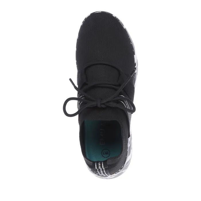 Emu Womens Leura Swirl Wool Knit Trainer Black