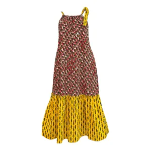 Eya Dress - Yellow/ Red Print