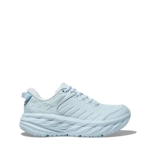 Hoka Women's Bondi SR Water Resistant Slip Resistant Leather Sneaker in Ice Water Blue