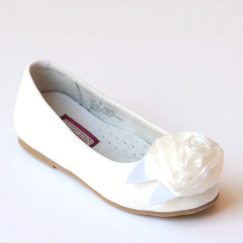 L'Amour Girls Special Occasion Rosette Flats