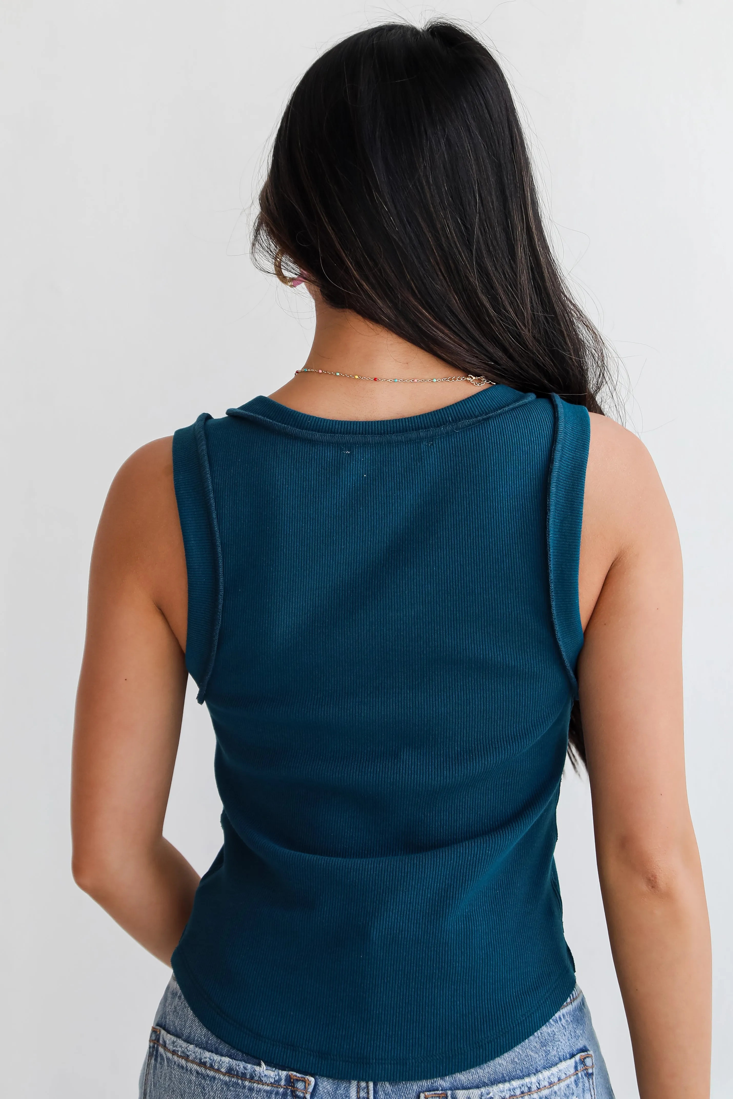 Maggie Exposed Seam Tank - DU DEAL