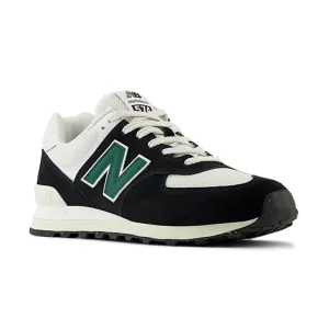 Men's 574 Black/White/Marsh Green