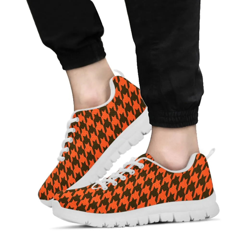 Mesh Sneaker_Brown on Orange_C_HT Pattern