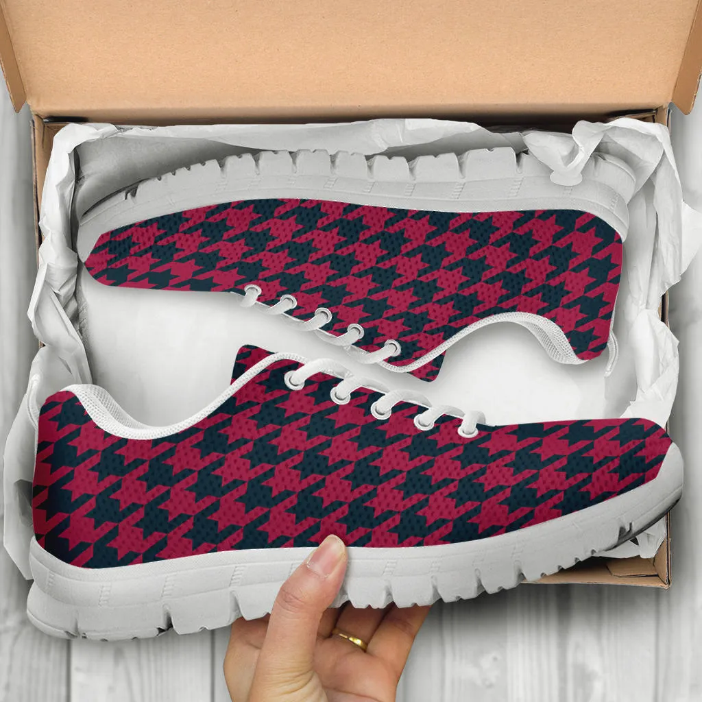 Mesh Sneakers_Blue on Red_H_HT Pattern