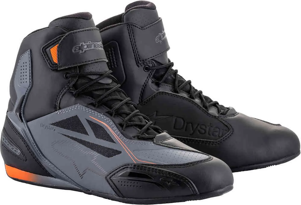 Motorcycle shoes Faster-3 DryStar Alpinestars, black/gray