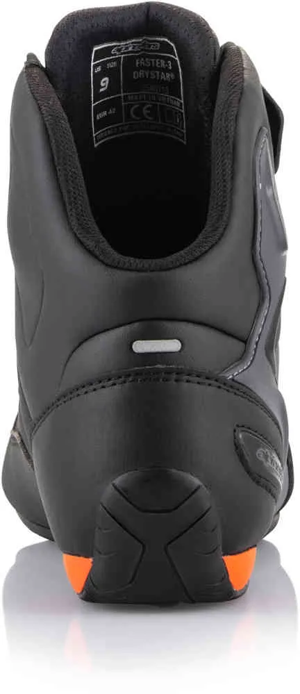 Motorcycle shoes Faster-3 DryStar Alpinestars, black/gray