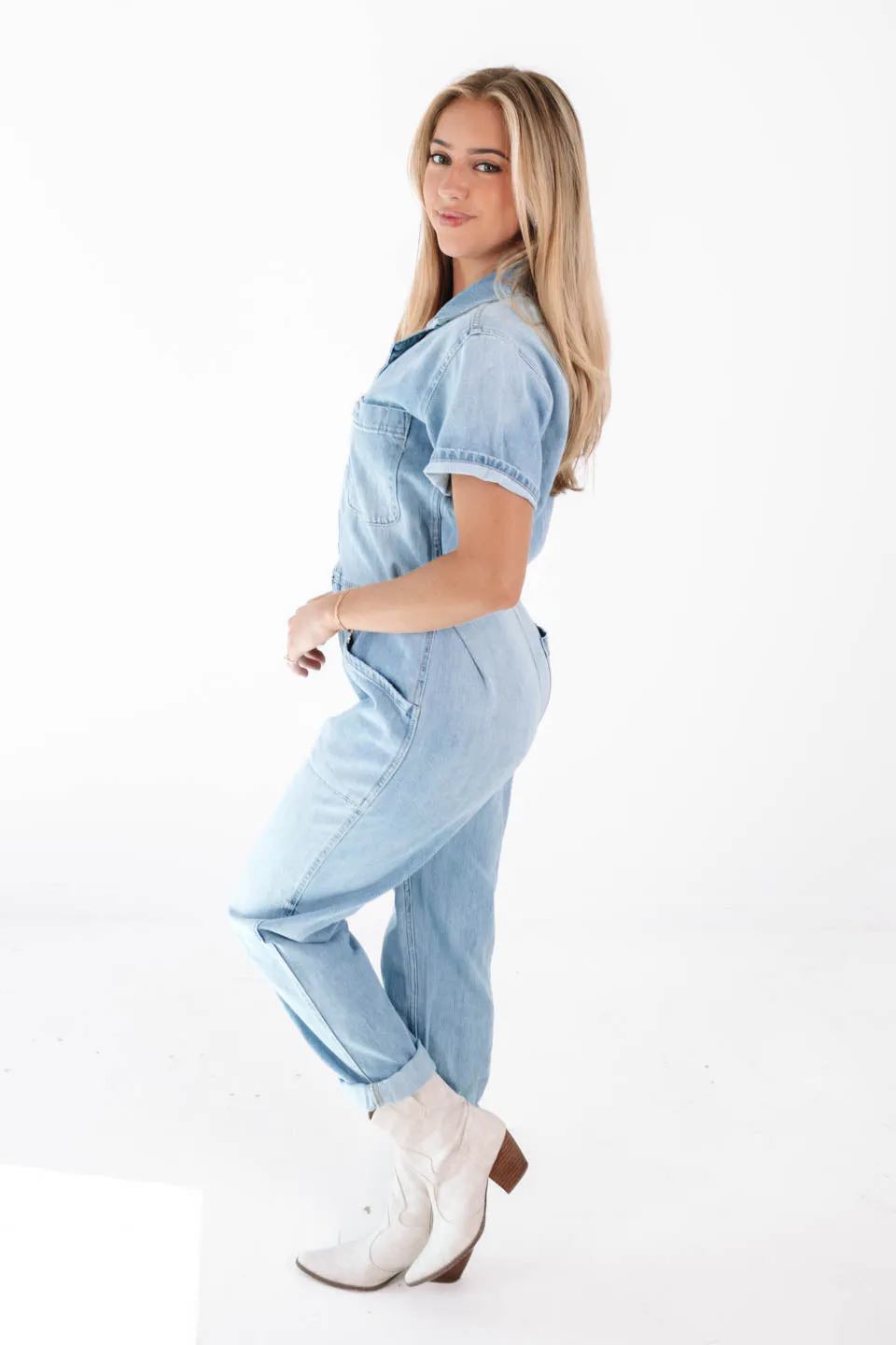 Pistola Grover Denim Field Jumpsuit - Disoriented