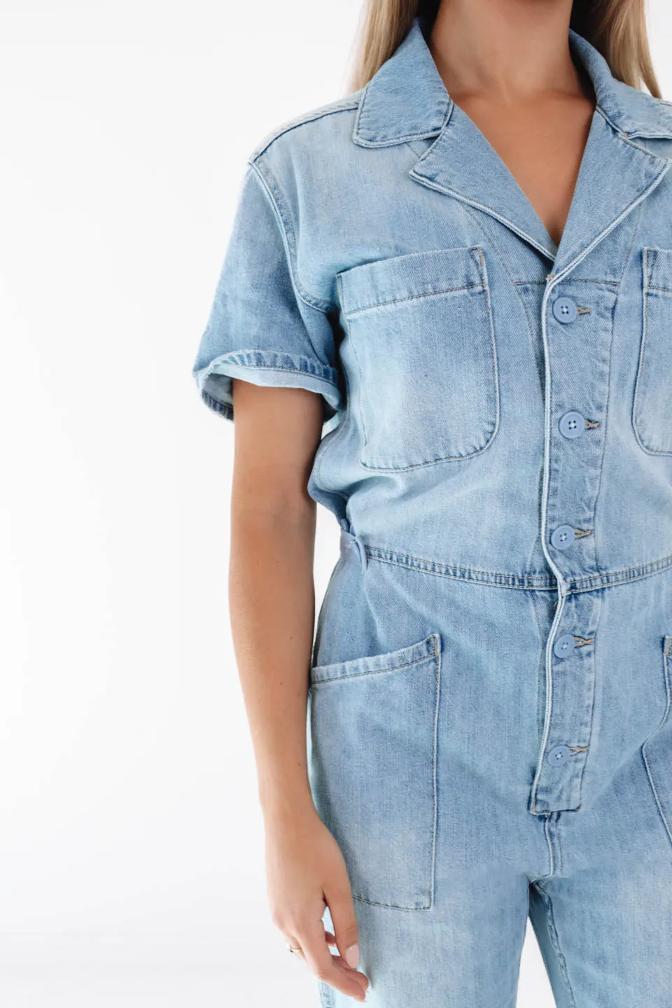 Pistola Grover Denim Field Jumpsuit - Disoriented