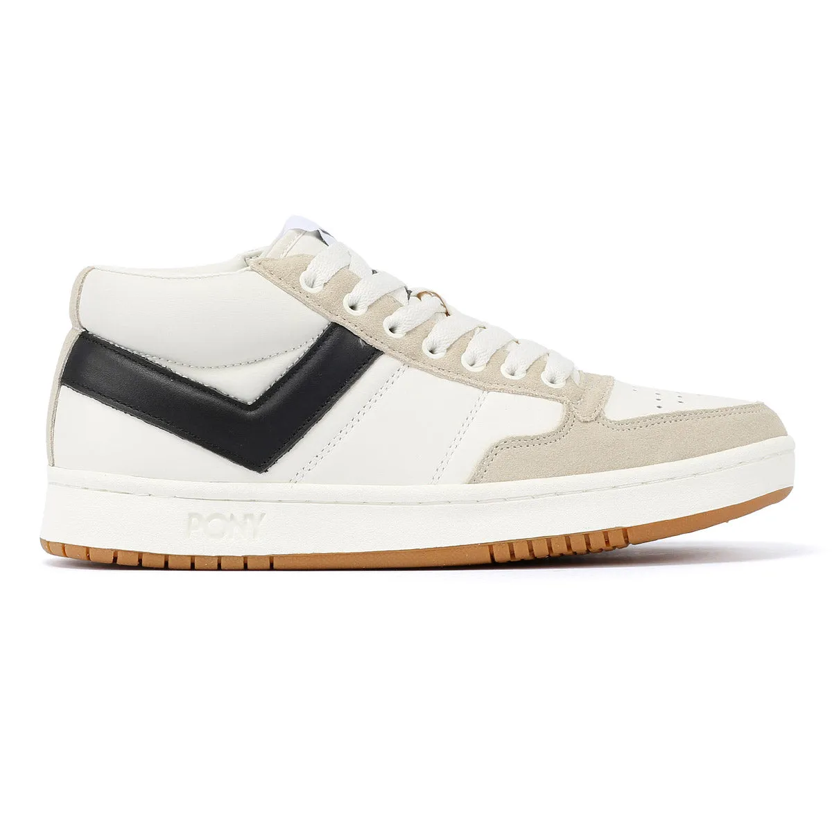 Pony #1 Low White/Black Trainers