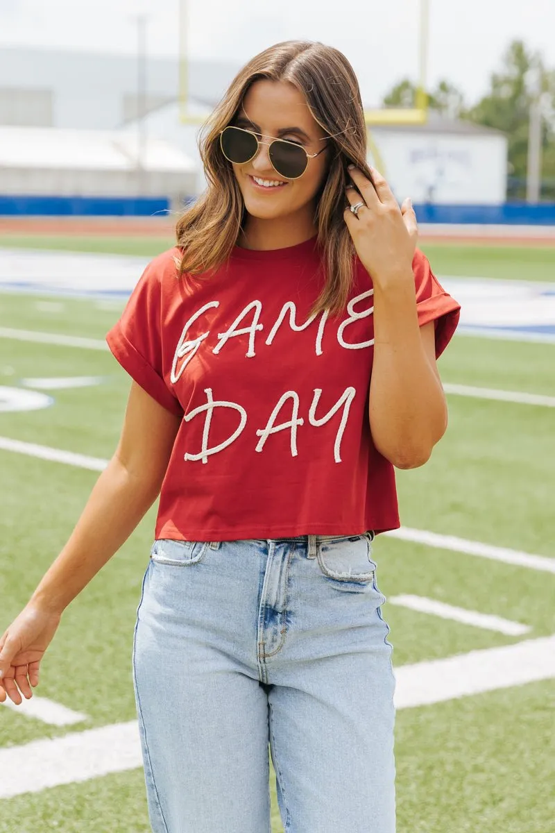 Red and White Game Day T-Shirt - FINAL SALE