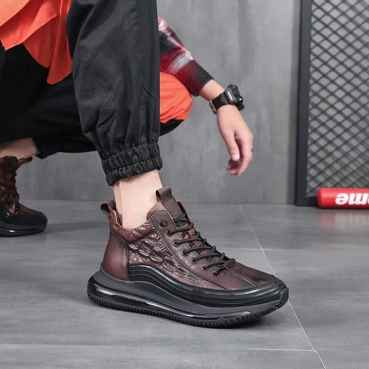 Rugged Sneakers With Textured Design