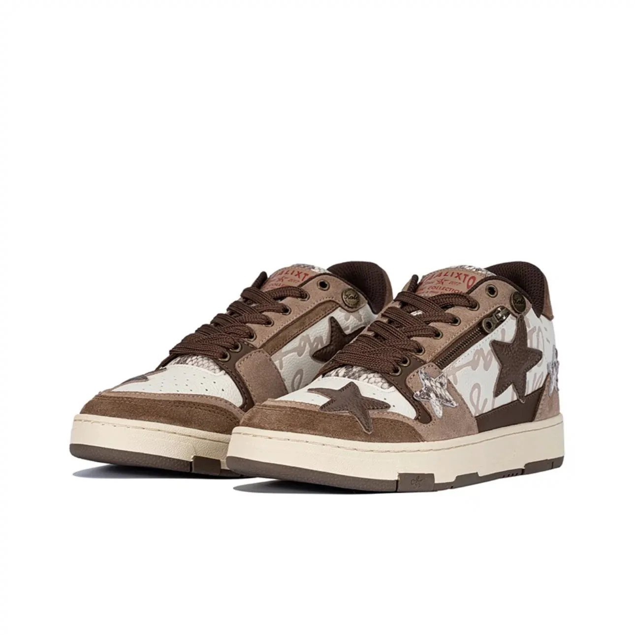 Rustic Brown Star Sneakers