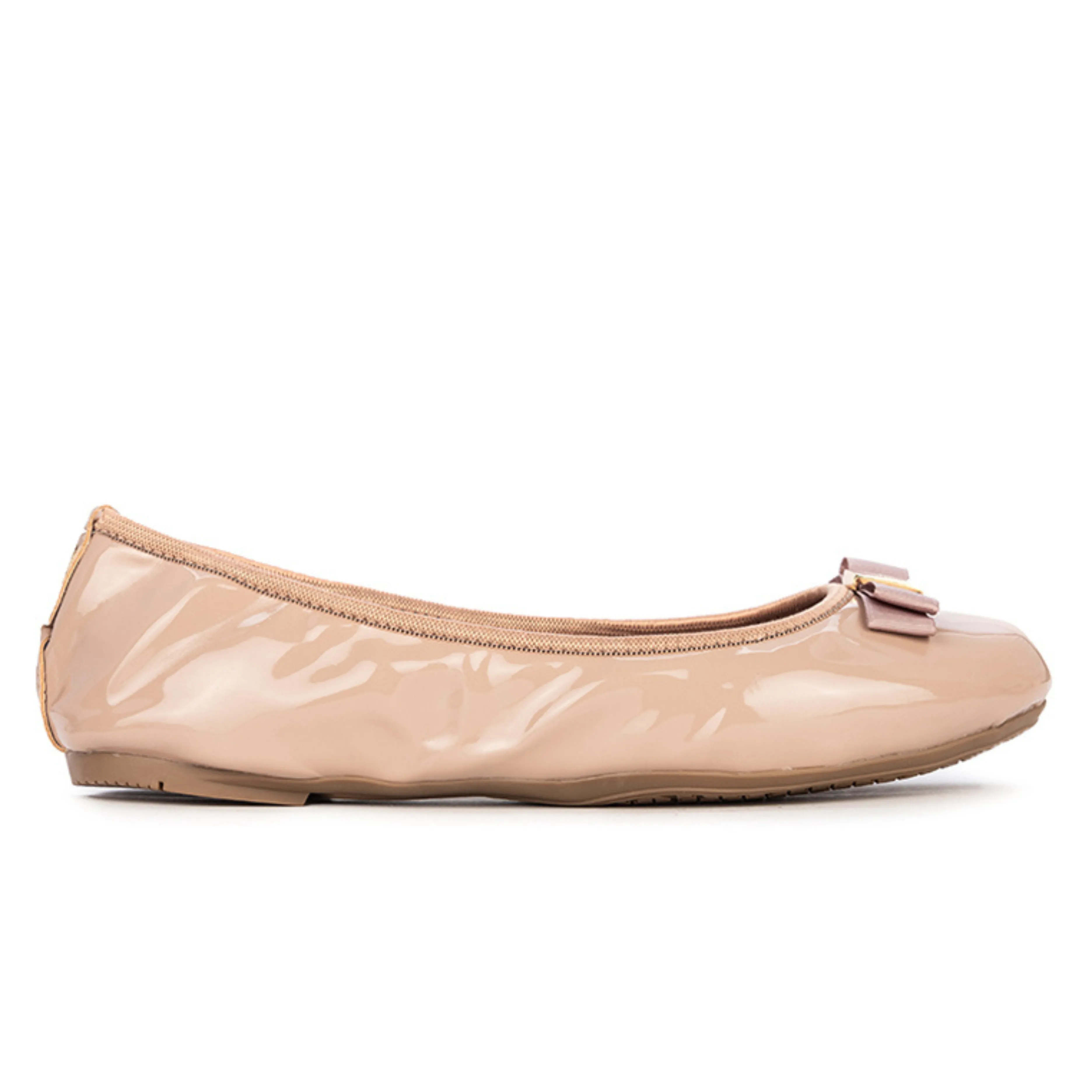 SHEA Ballet Flat Shoes - Natural Patent