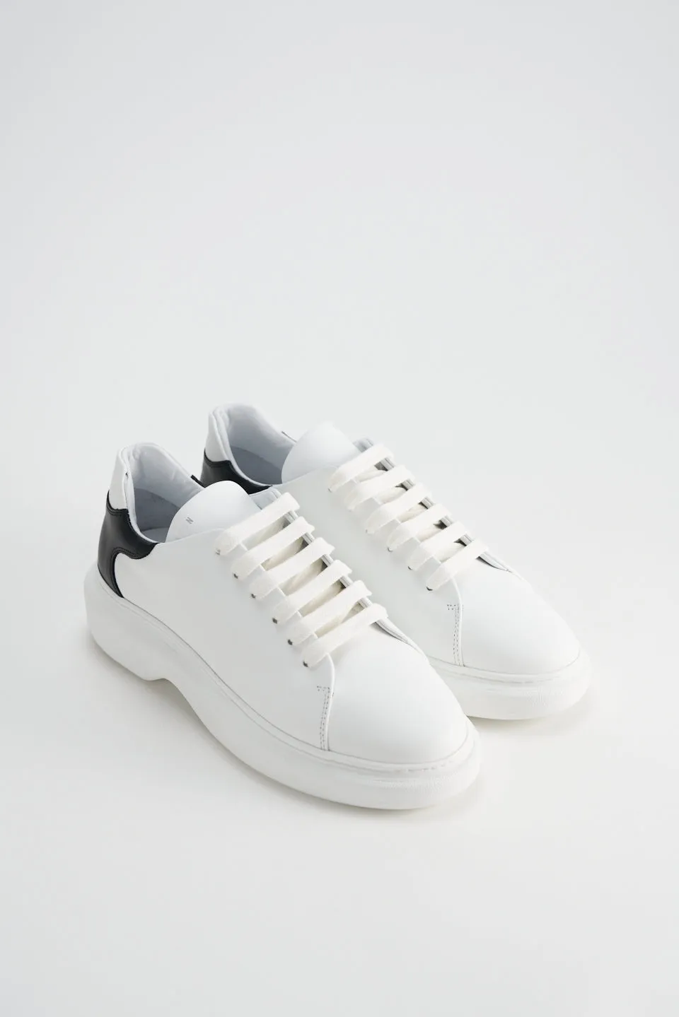 Vitello White Black Chunky Sneakers