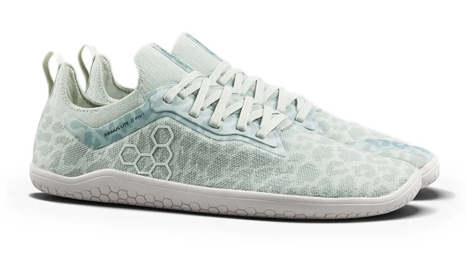 Vivobarefoot Women's Primus Lite Knit Frosted Mint Leopard