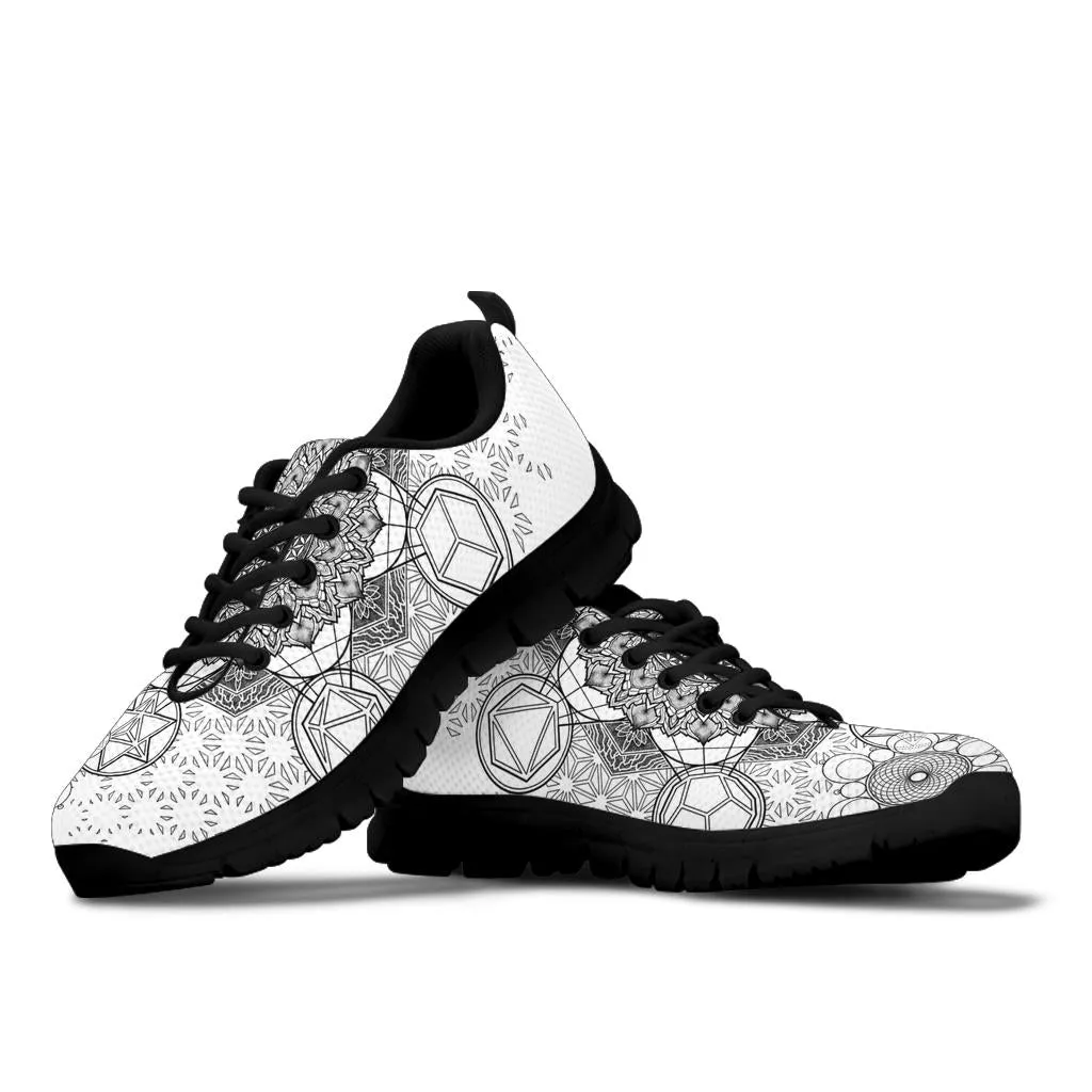 WHITE GEOMETRIC WHOLENESS | SNEAKERS | YANTRART