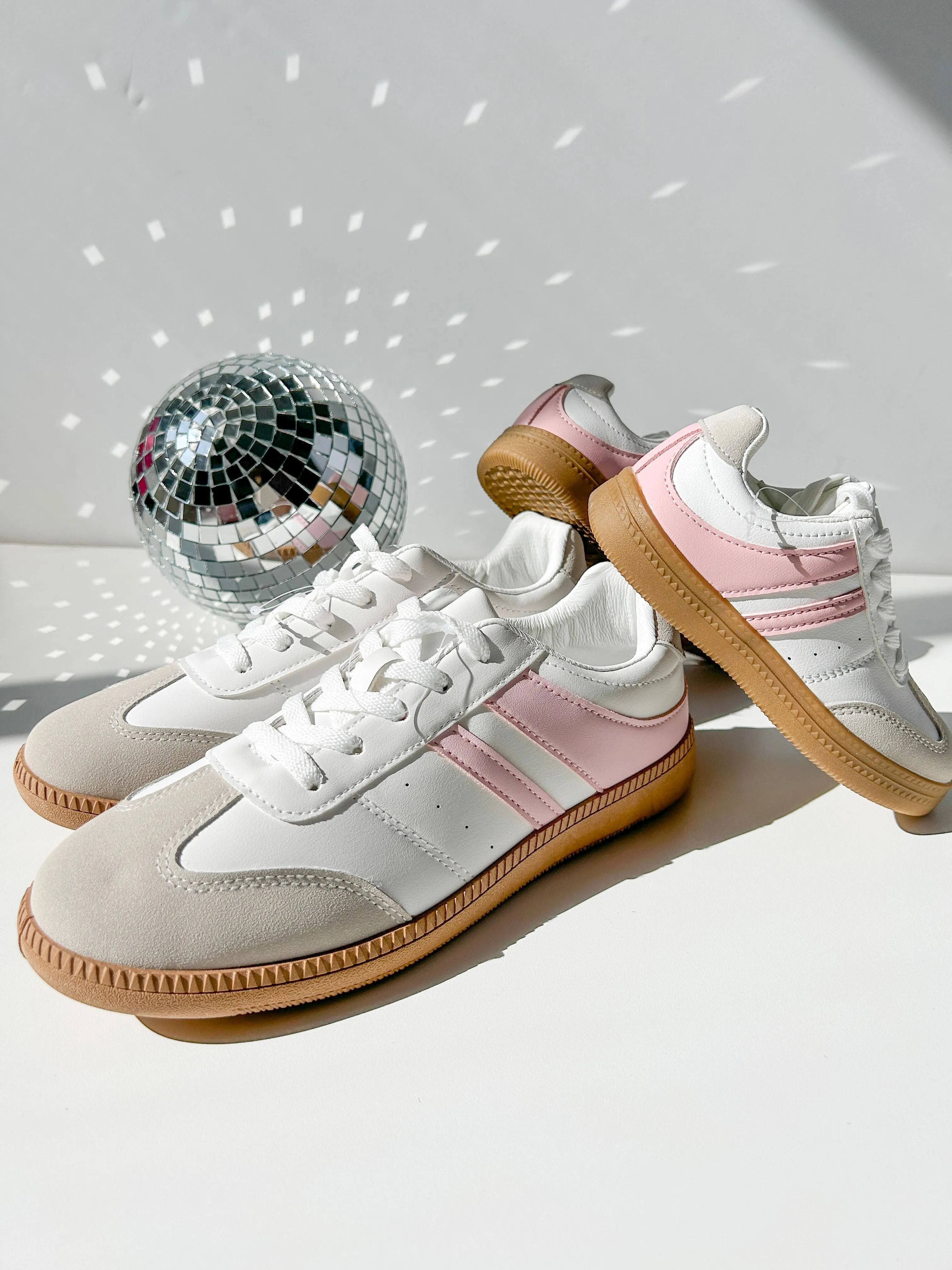 White/Pink Mommy and Me Sneakers