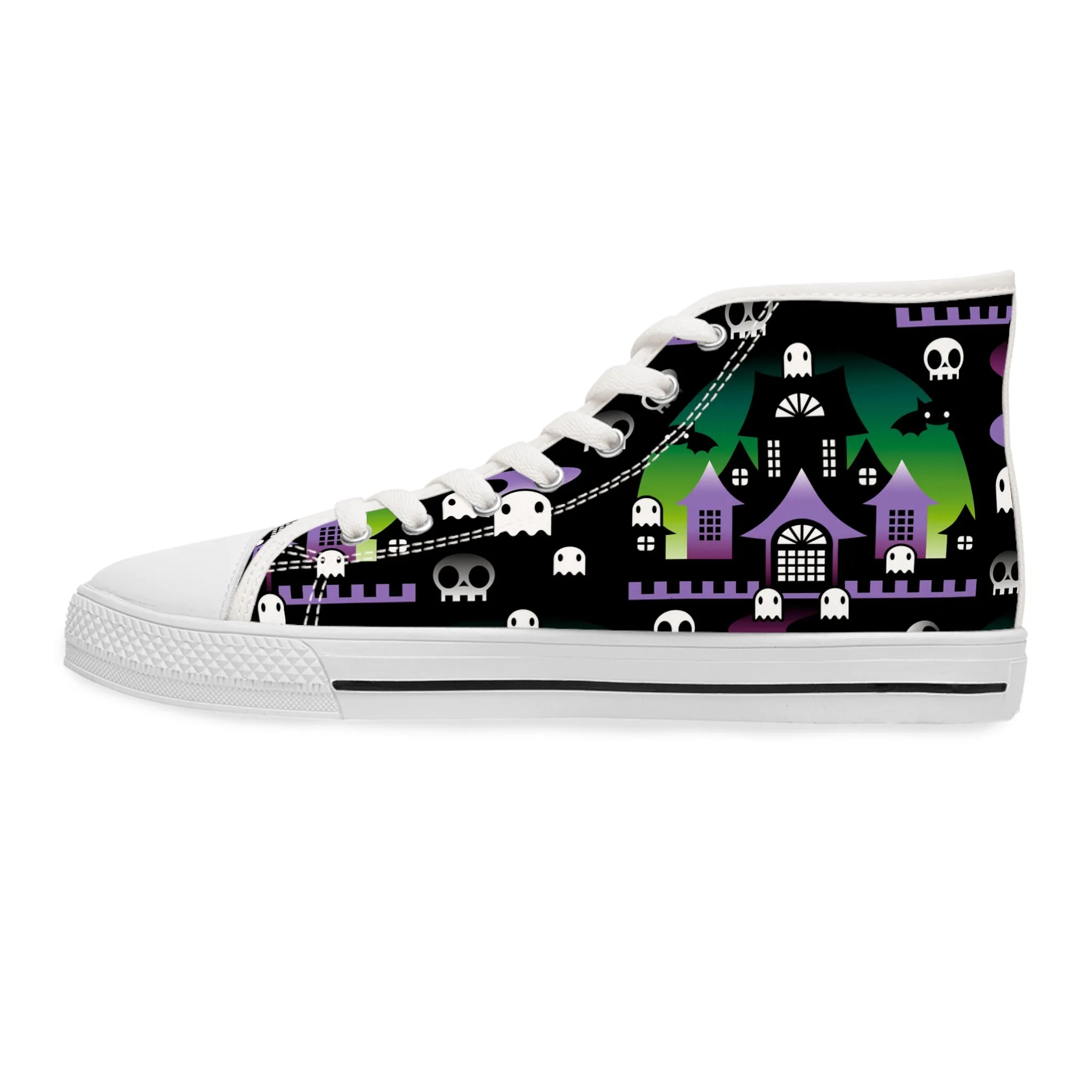 Women's High-Top Sneakers - Boo - Purple Green