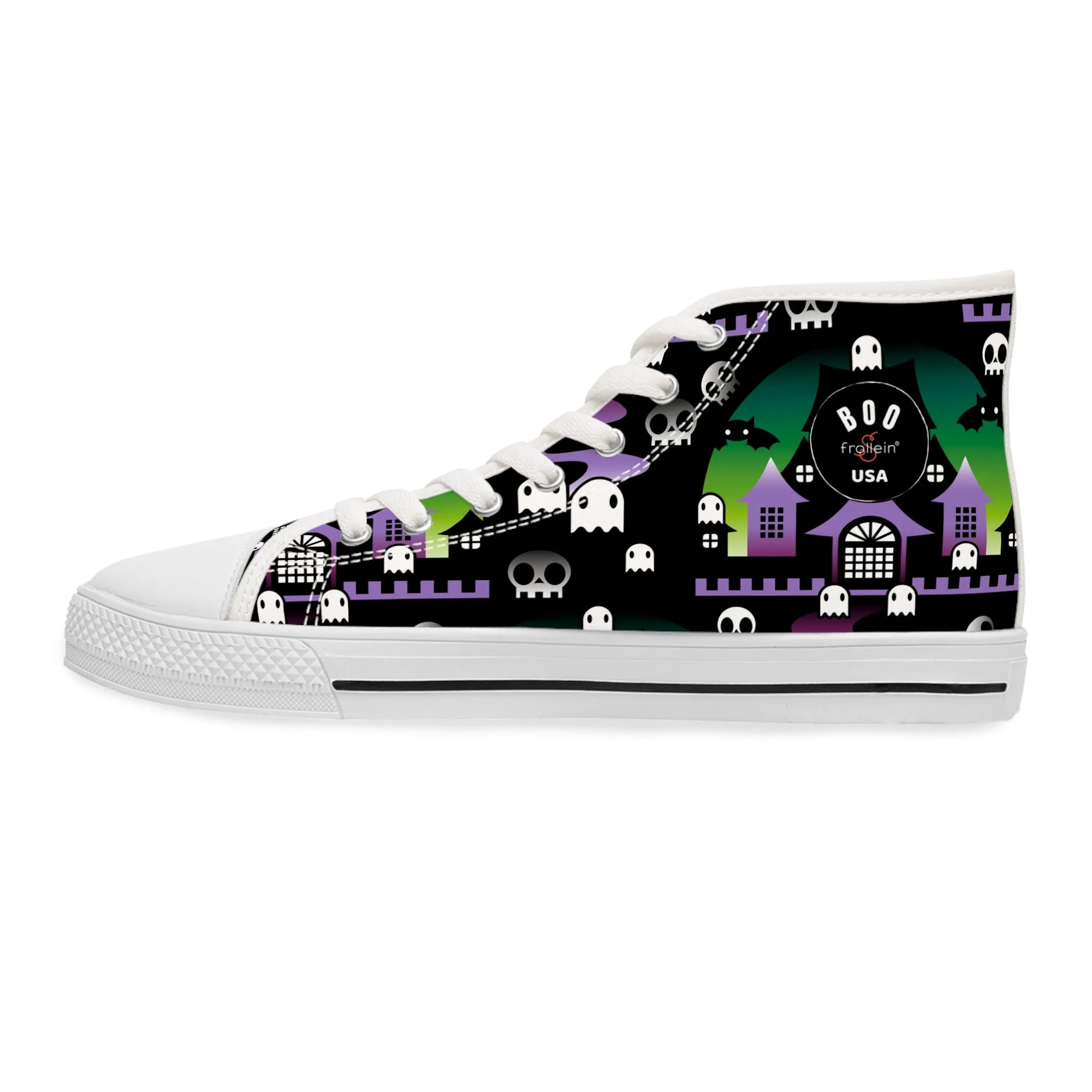 Women's High-Top Sneakers - Boo - Purple Green