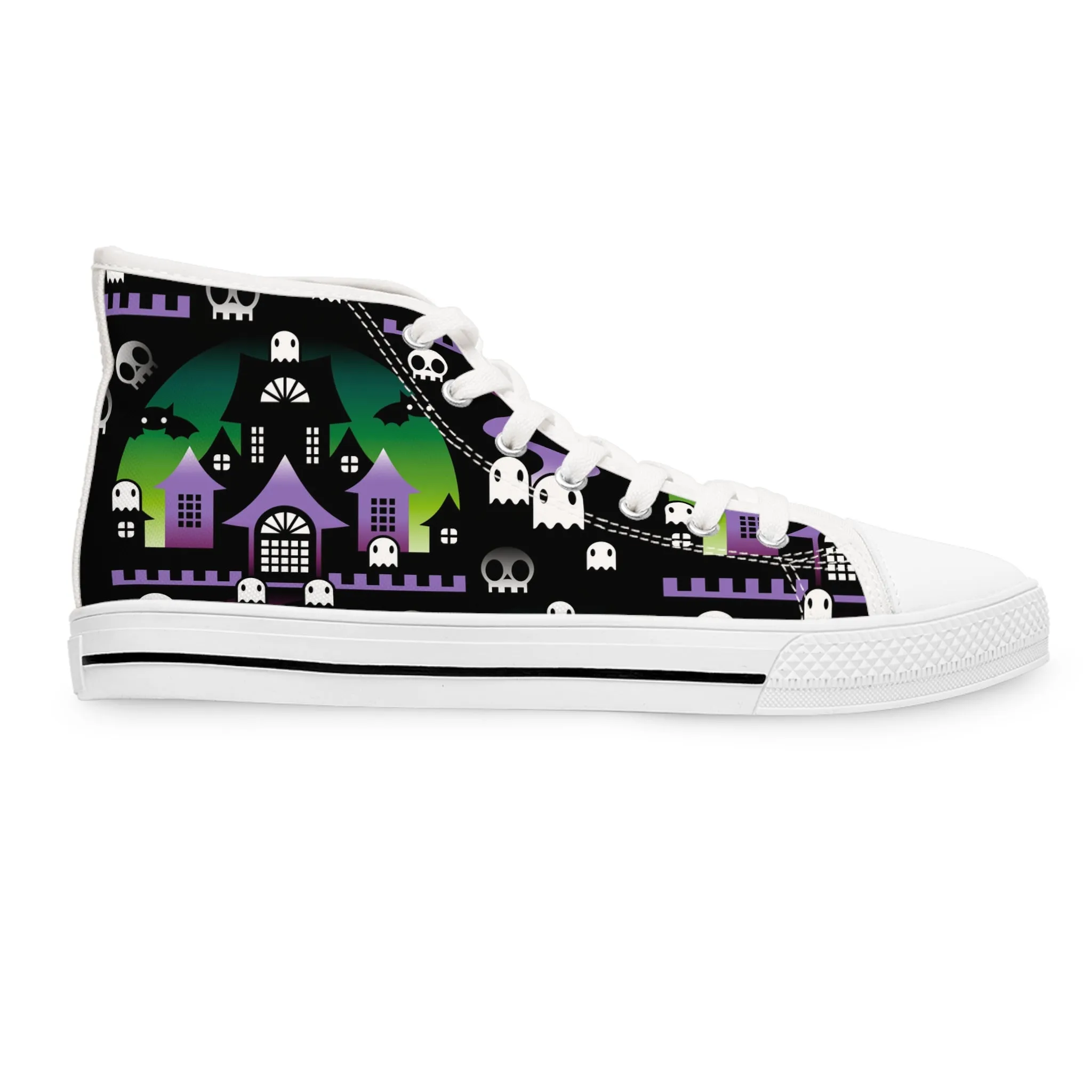 Women's High-Top Sneakers - Boo - Purple Green