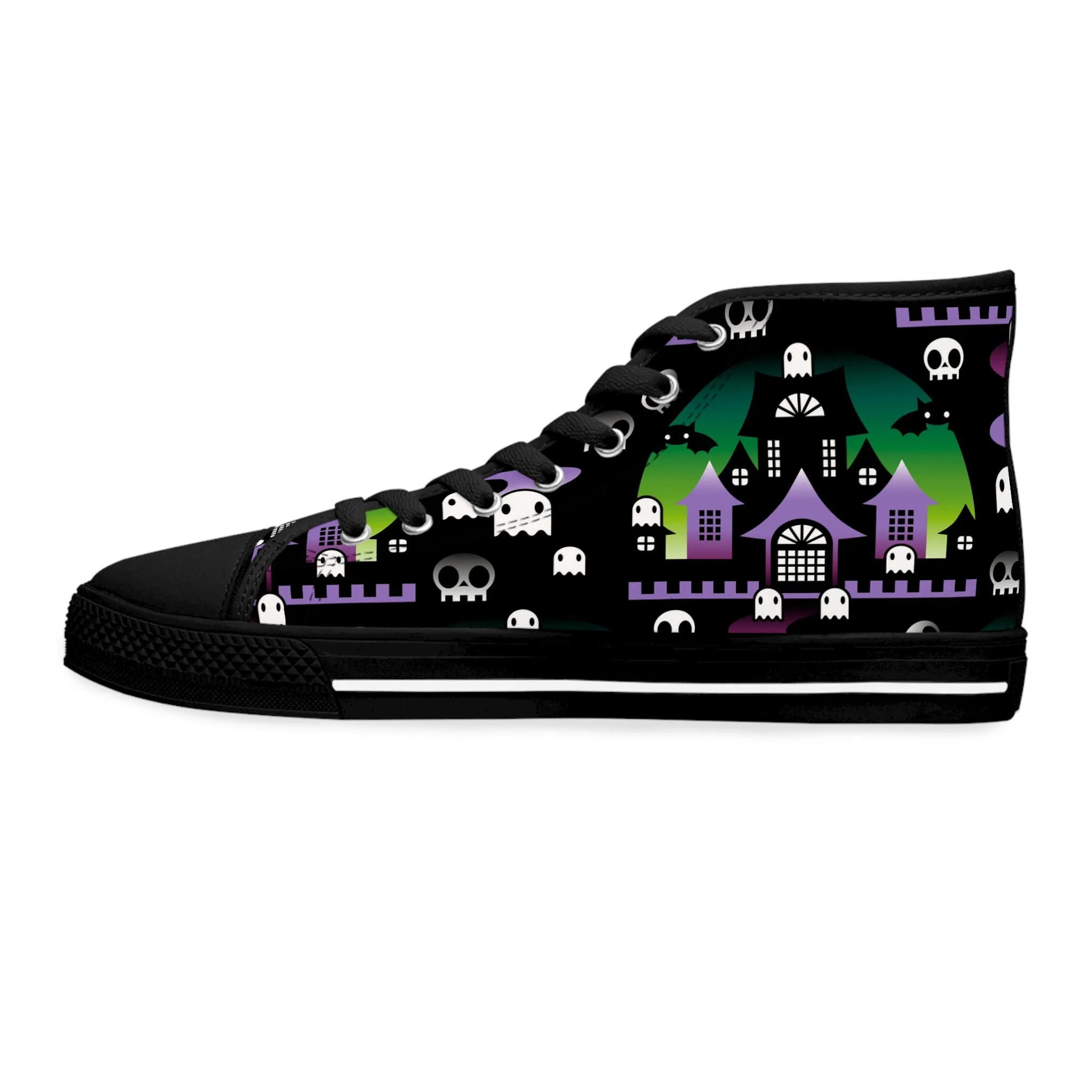 Women's High-Top Sneakers - Boo - Purple Green