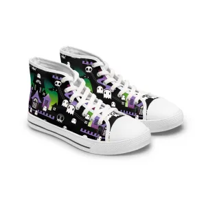 Women's High-Top Sneakers - Boo - Purple Green