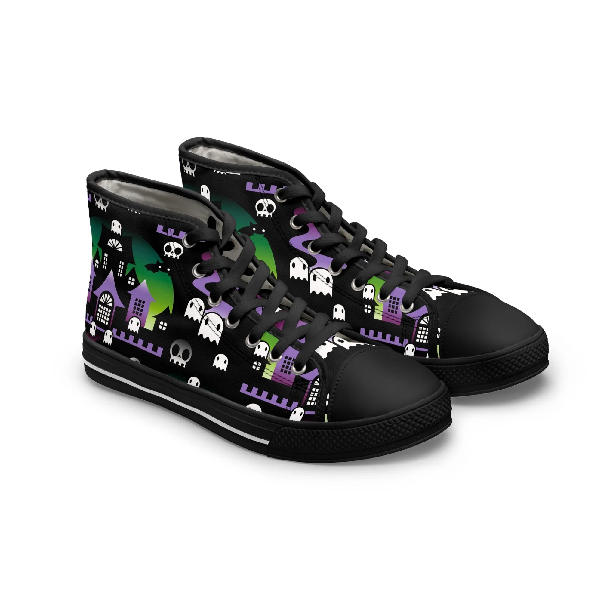 Women's High-Top Sneakers - Boo - Purple Green