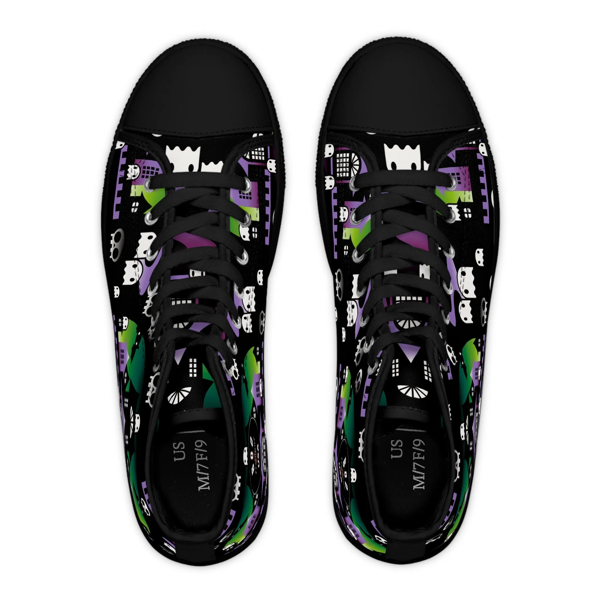 Women's High-Top Sneakers - Boo - Purple Green