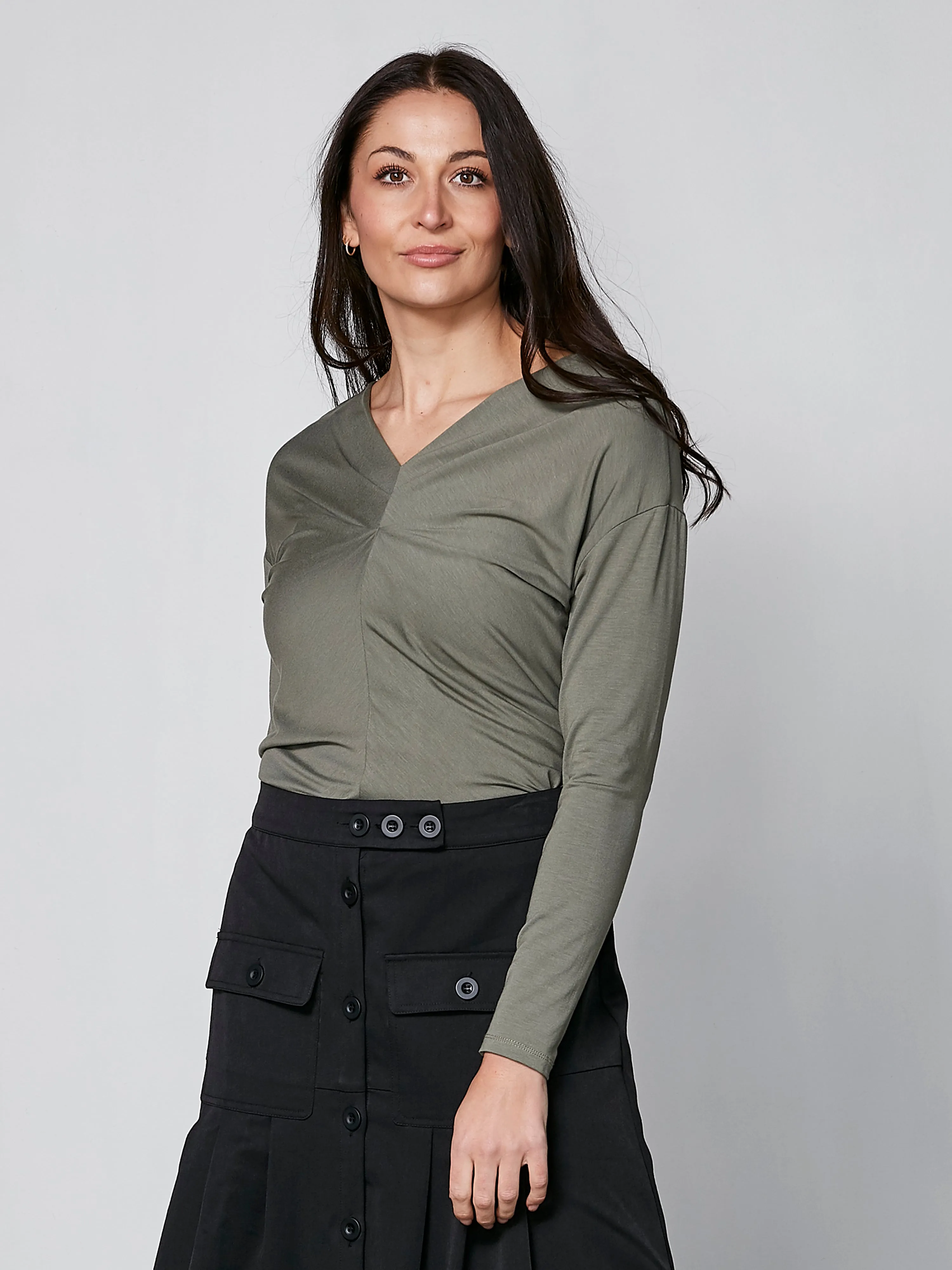 YASMI long-sleeved t-shirt - Olive