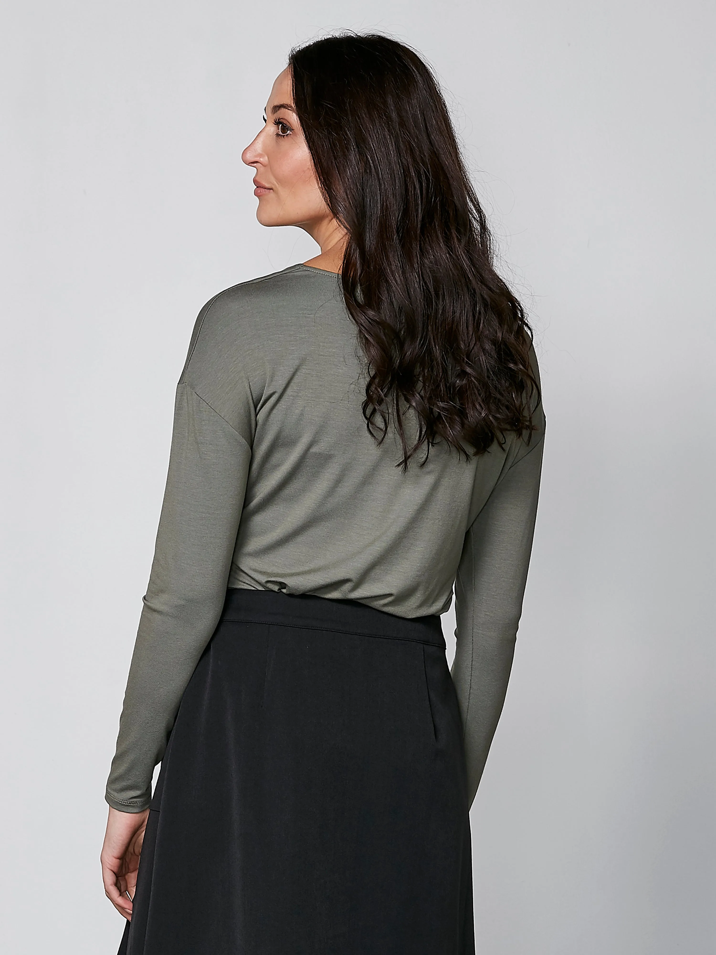 YASMI long-sleeved t-shirt - Olive